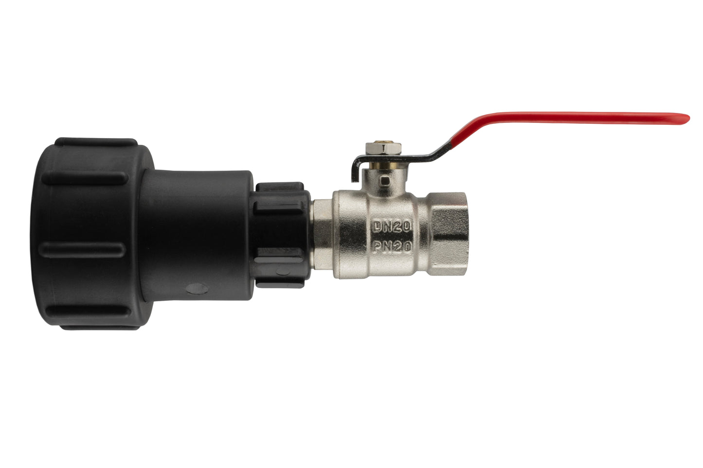 IBC 2 S60X6 - 3/4in BSPF Extender Adaptor with 3/4 BSPM-F Lever Valve