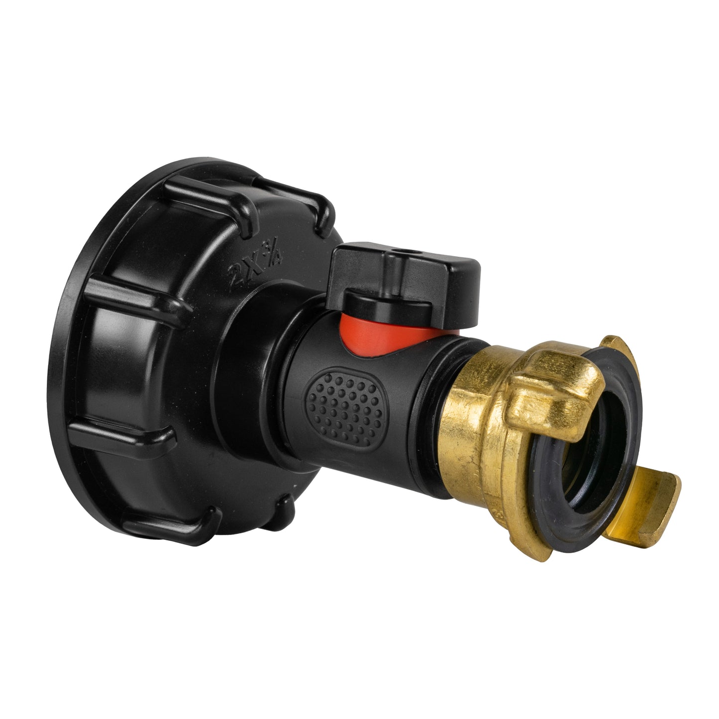 IBC 2 S60X6 Cap with In-Line BSPM Valve and Geka Type Fitting BSP Thread Fitting
