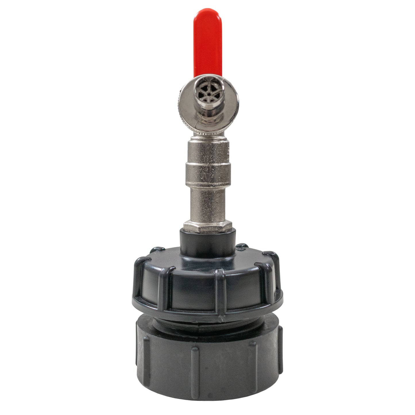 IBC 2 BSPF - S60X6 Cap with S60X6 - 1/2 BSPF Cap and Lever Tap 1/2 Barb