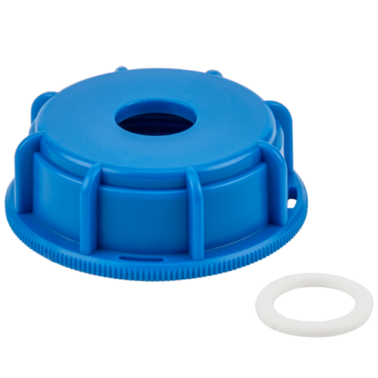 IBC Cap with Hole to Fit 3/4in BSP Thread S60X6 and Washer for Hose Pipe Fitting