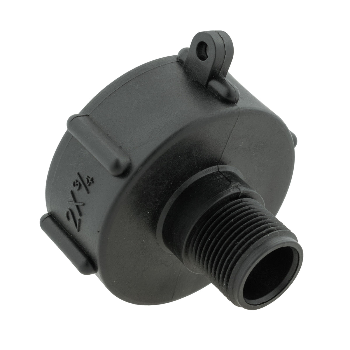 IBC 2” S60X6 Cap with In-Line BSPF Valve and ¾” BSPM Female Hose Connector Lime