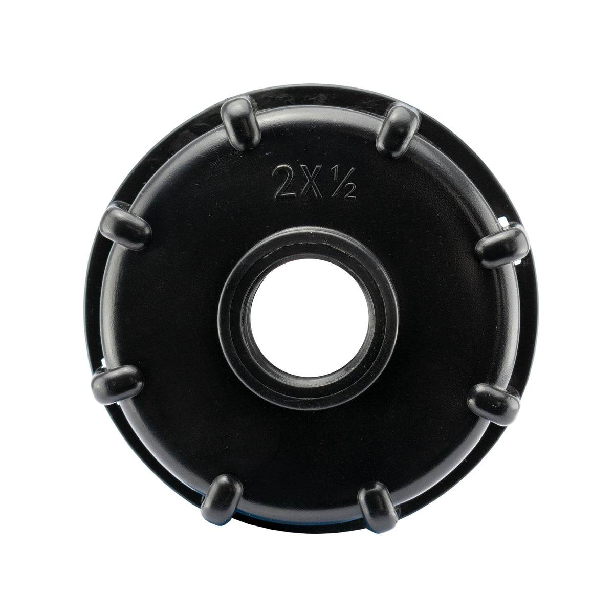 IBC 2” BSPF – S60X6 Cap with S60X6 – ½” BSPF Cap and Brass Bib Tap 1/2” Barb