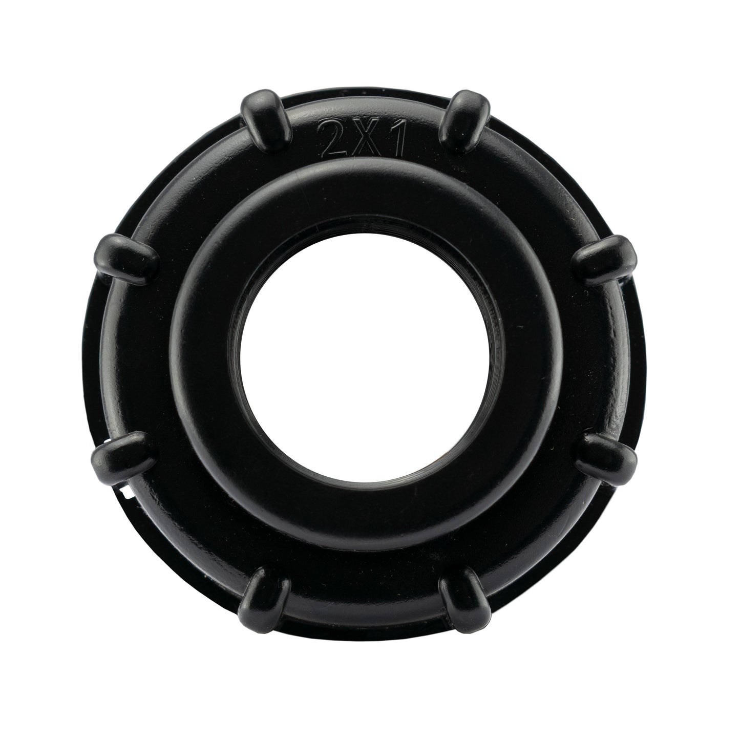 IBC 2” S60X6 Cap with Large Plastic Valve and MDPE Straight 32mm
