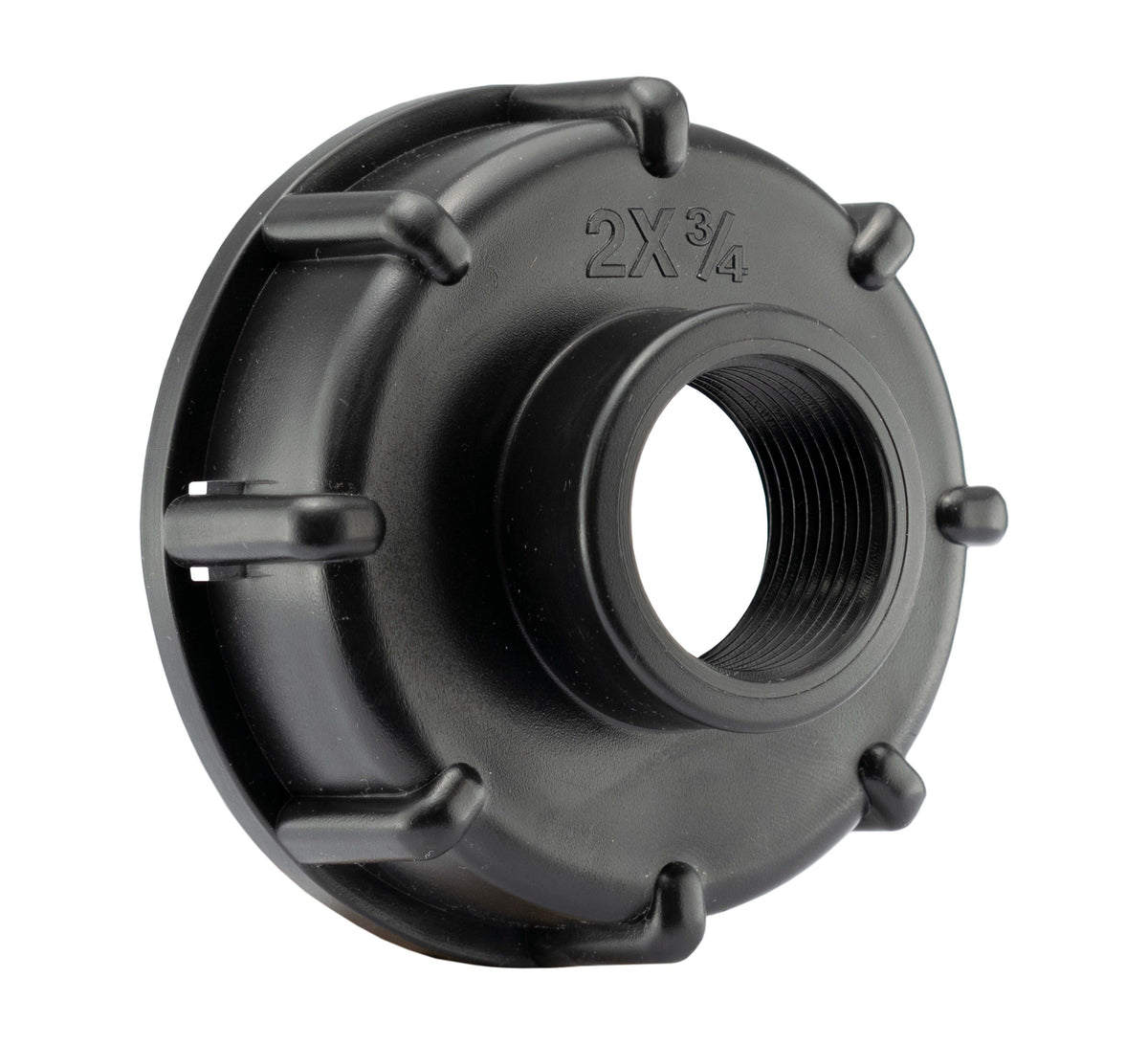 IBC 2” S60X6 Cap with Filter Extension and White Blue Plastic Tap