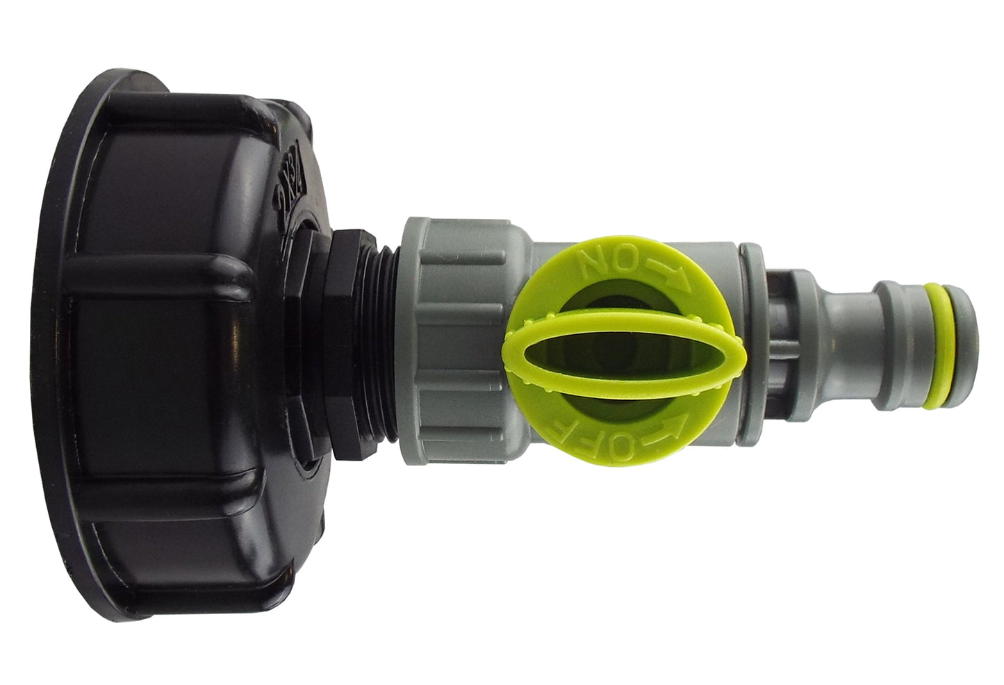 IBC 2 S60X6 Cap with 3/4 BSP - Click Lock Valve Lime Water Connector Tap Adapter