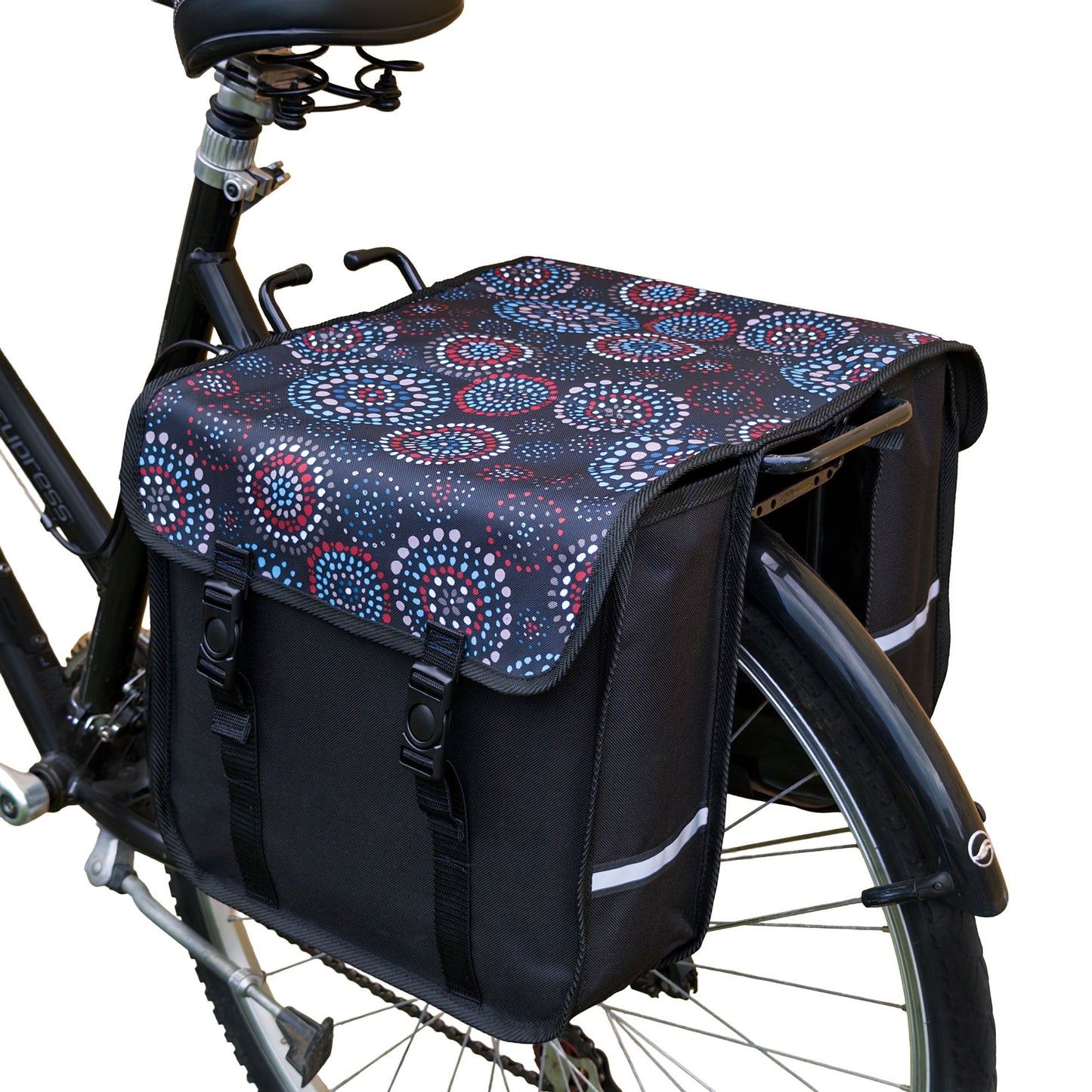 BikyBag Classic - Bicycle Double Pannier Bag (Nebula Dots)