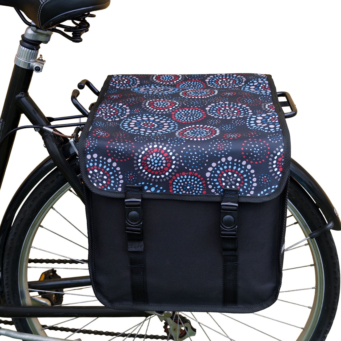 BikyBag Classic - Bicycle Double Pannier Bag (Nebula Dots)