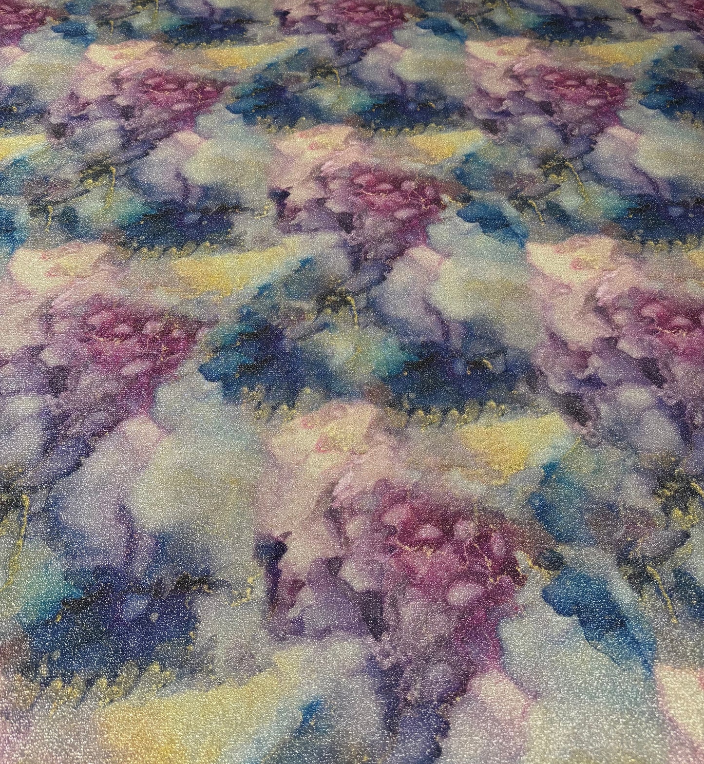 Shimmering Tie Dye Lurex Fabric