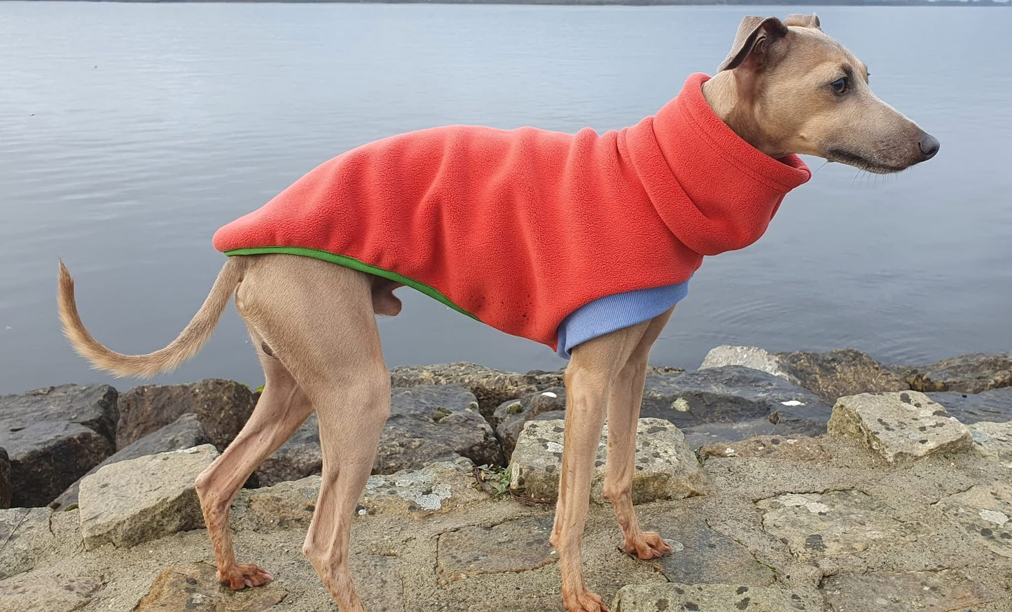 Open-Leg Fleece Vest - Coral