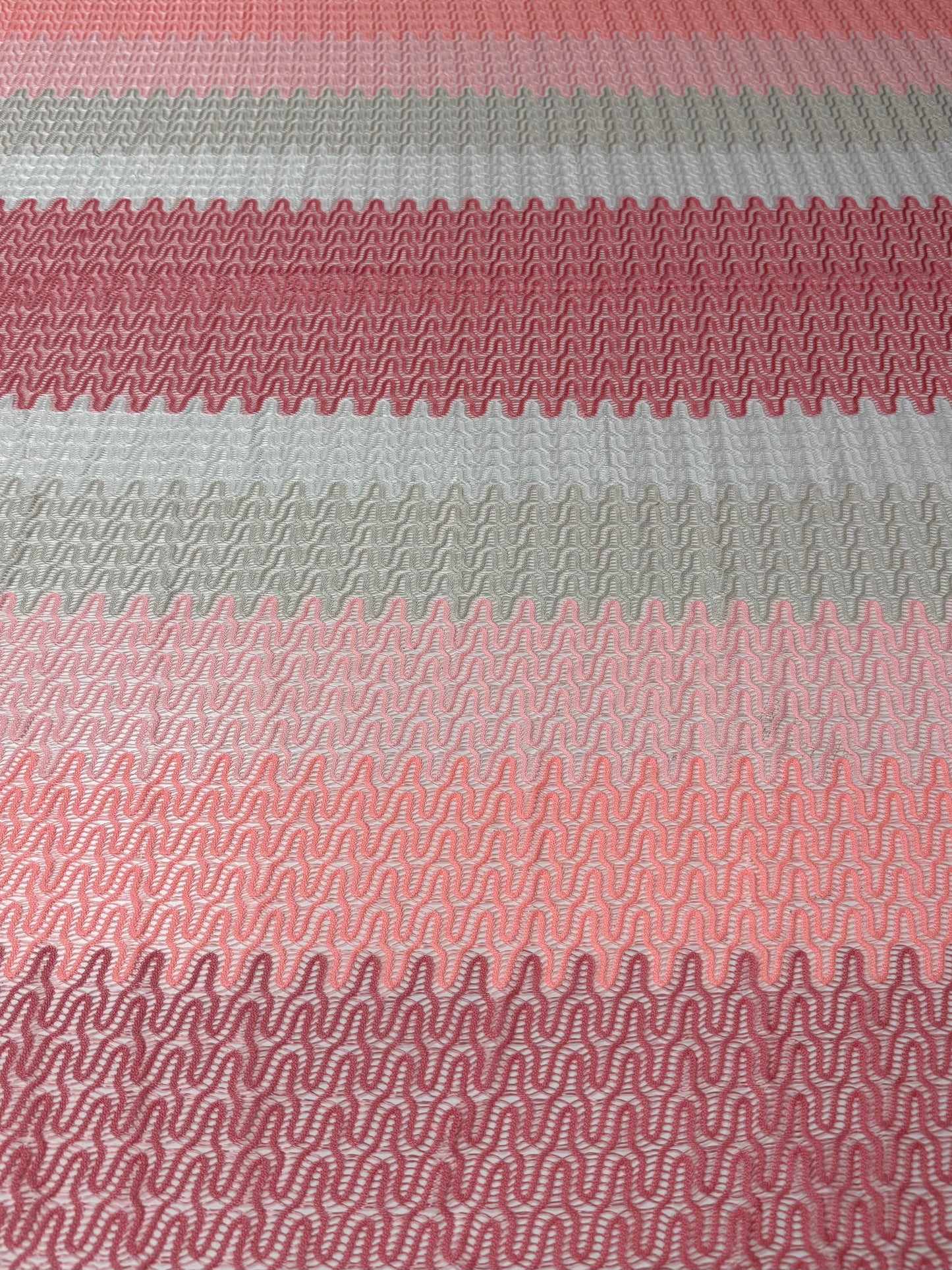 Pink Textured Mesh Knit Fabric by the Metre