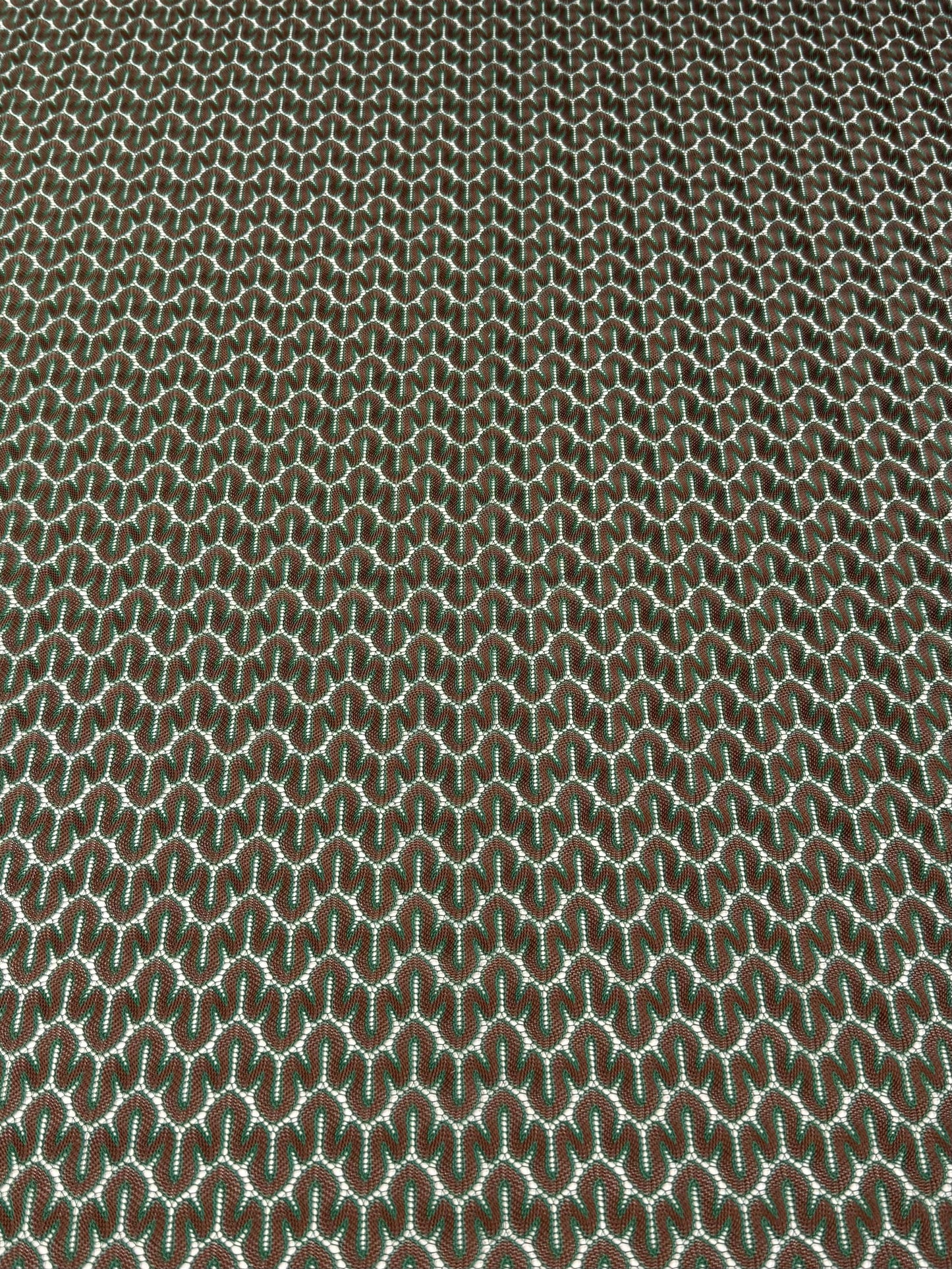 Earthy Tones Textured Pattern Mesh Knit Fabric by the Metre