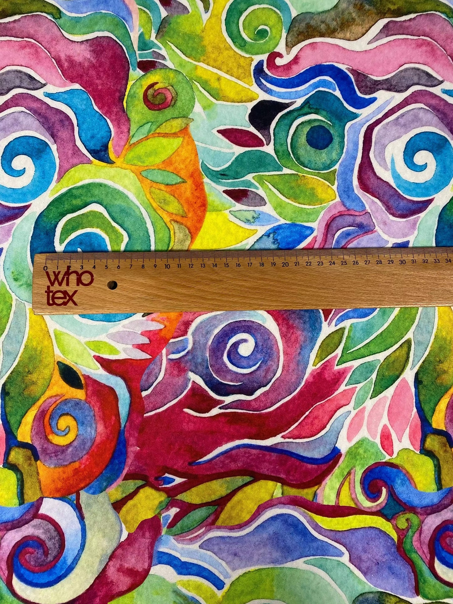 Colorful Abstract Floral Fabric Sold by Metre