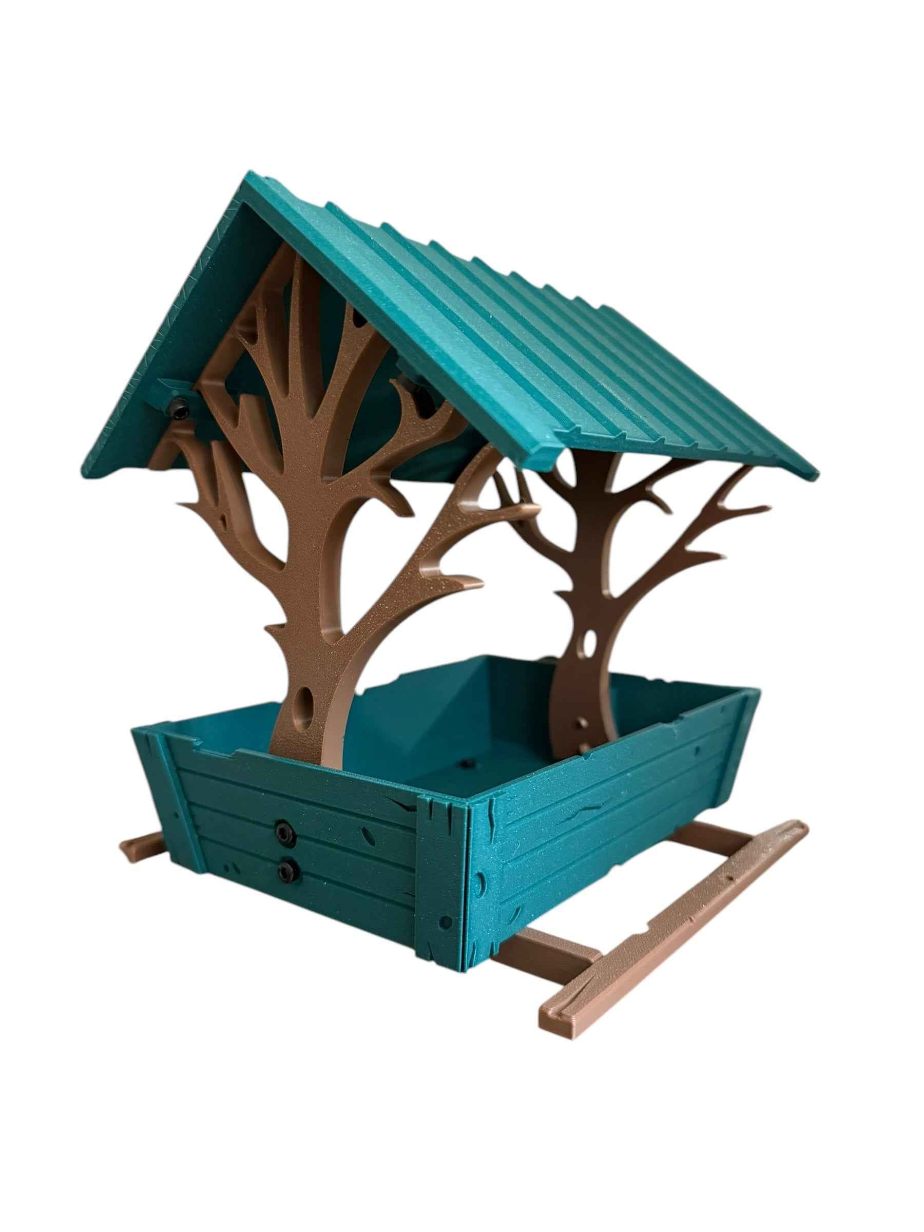 3D Printed Hanging Bird Feeder with Tree Design | Garden Decor | Bird Lover Gift