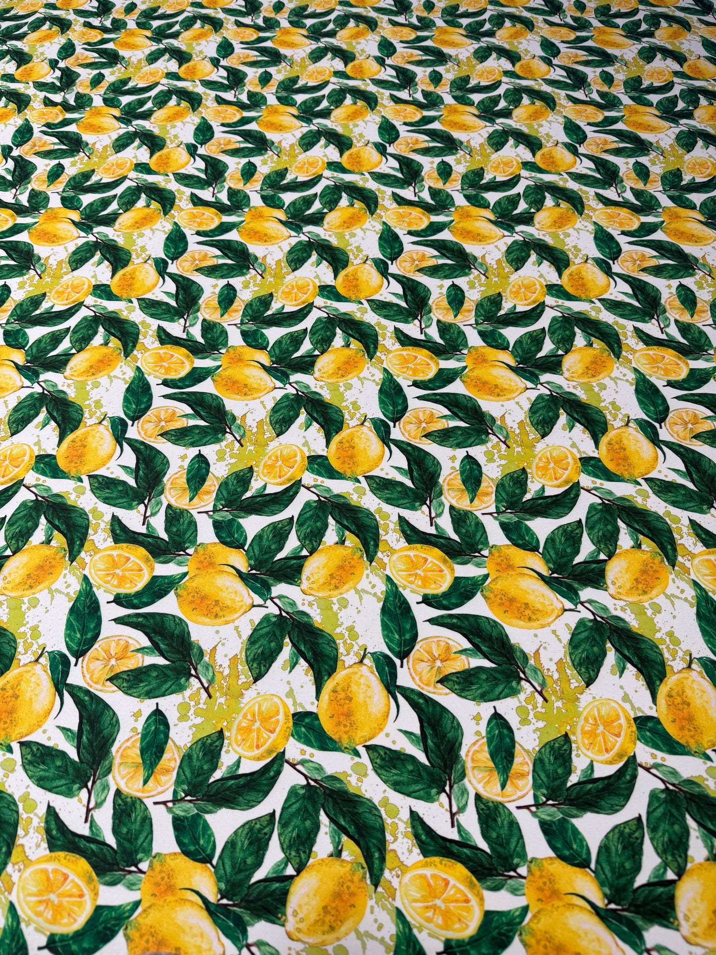 Lemon Pattern Fabric by the Metre