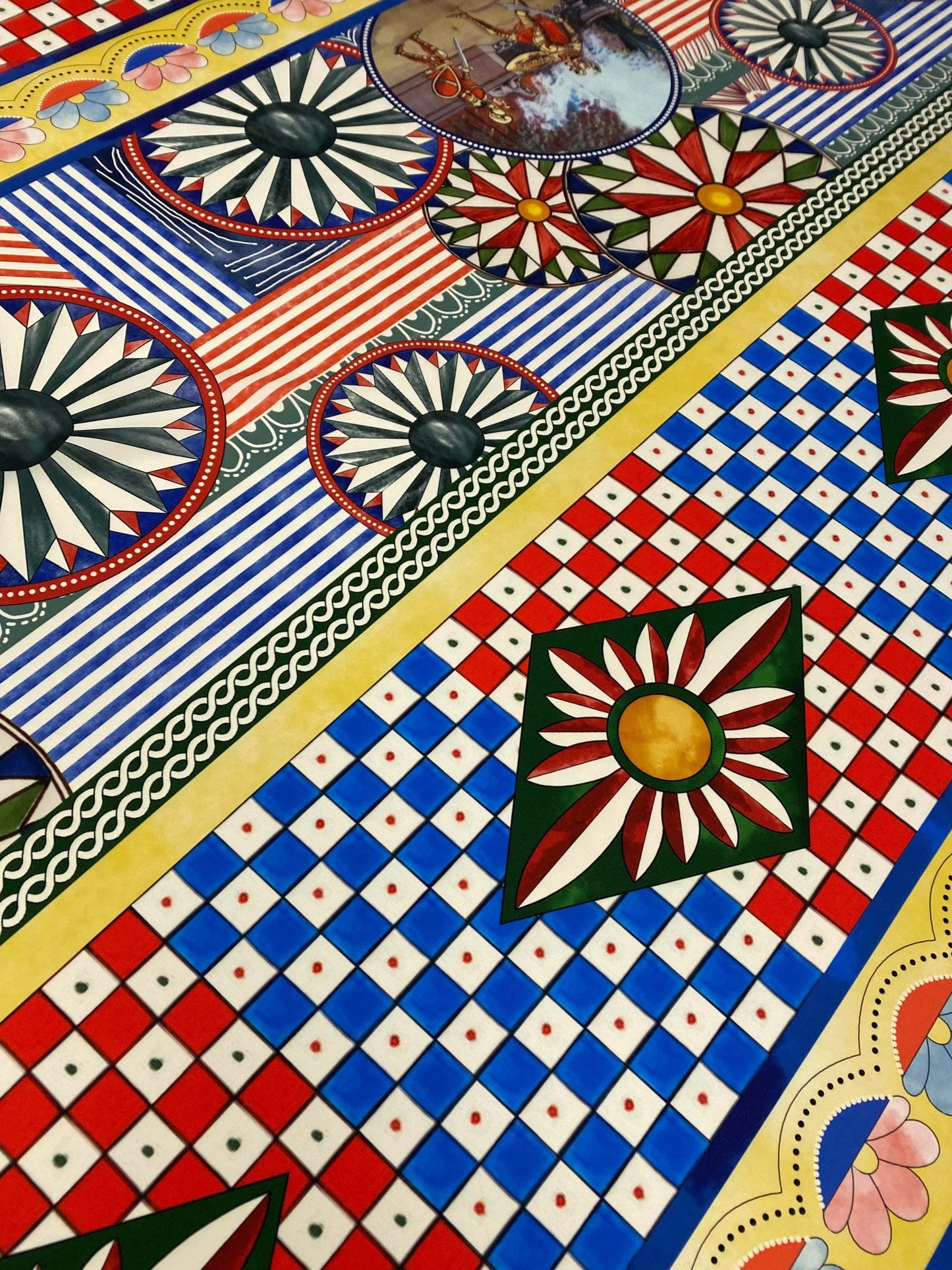 Sicilian Caretto Pattern Fabric by Metre