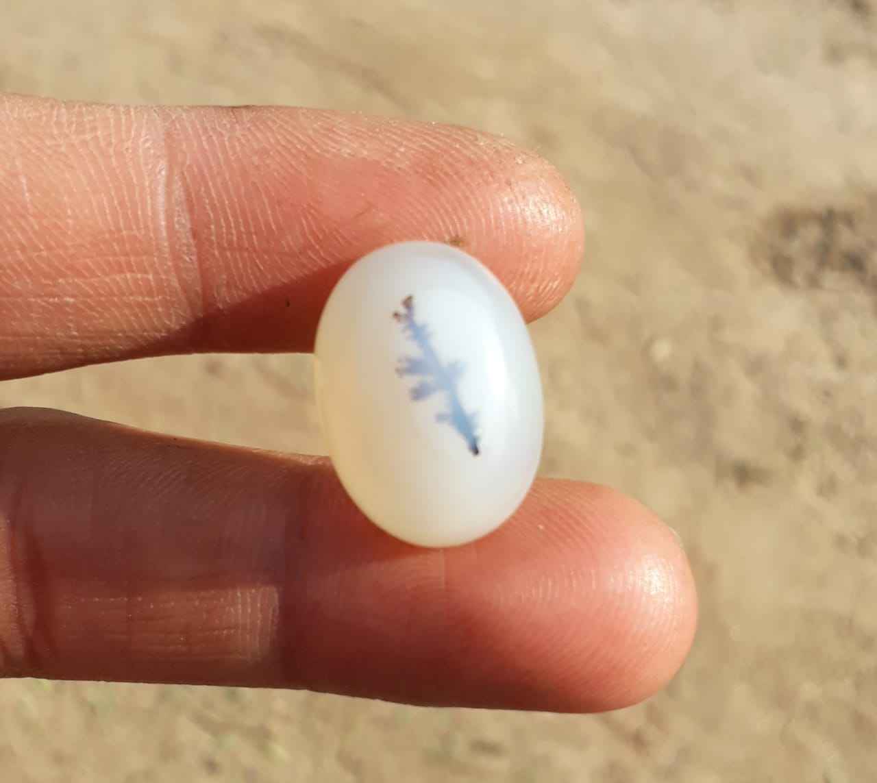 18.1ct Natural Dendritic Agate - Shajri Aqeeq -21x15mm