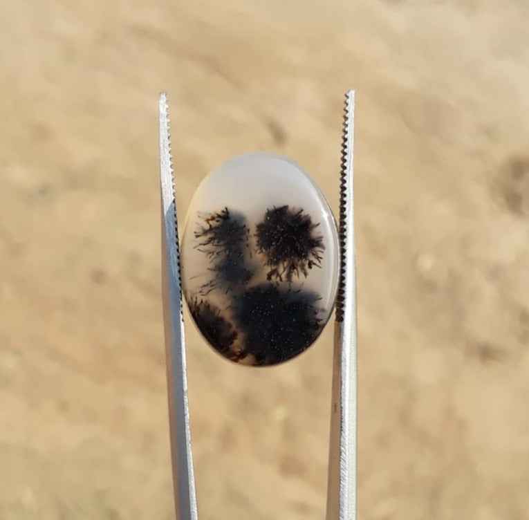 15ct Natural Dendritic Agate - Shajri Aqeeq -21x16mm