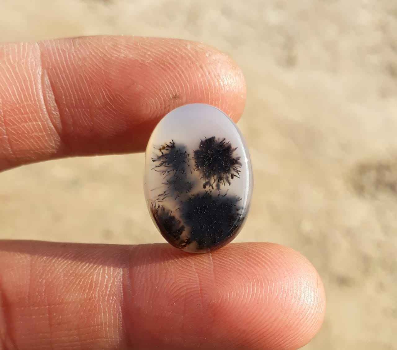 15ct Natural Dendritic Agate - Shajri Aqeeq -21x16mm