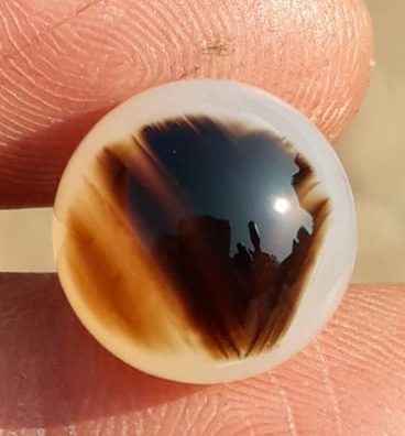 15.2ct Natural Dendritic Agate - Shajri Aqeeq -15x15mm