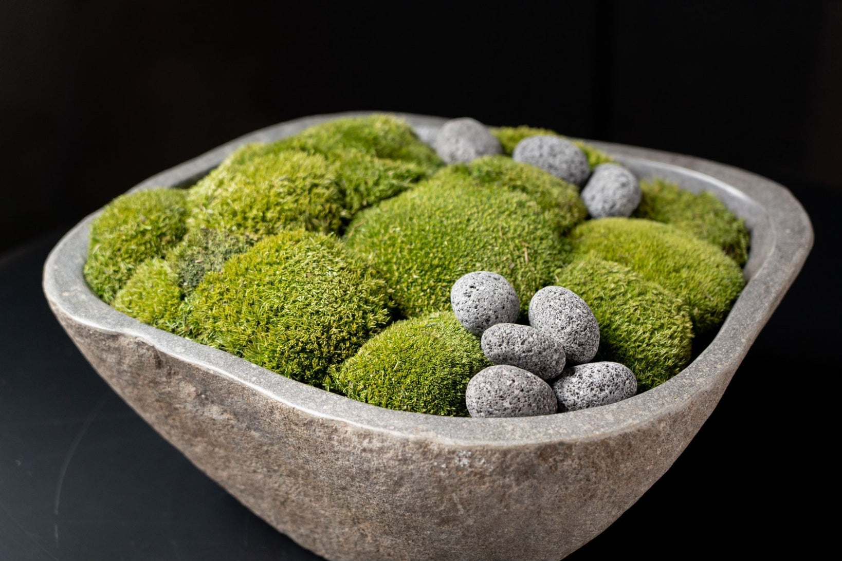 Indo Stone Moss Bowl