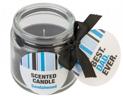 Best Dad ever candle jar with bow