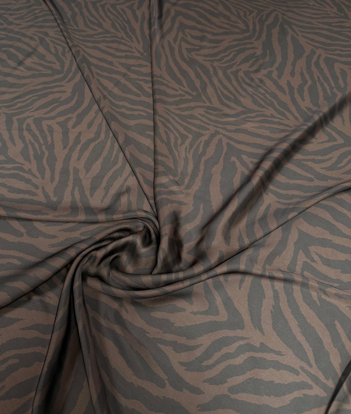 Elegant Brown Zebra Fabric By The Metre