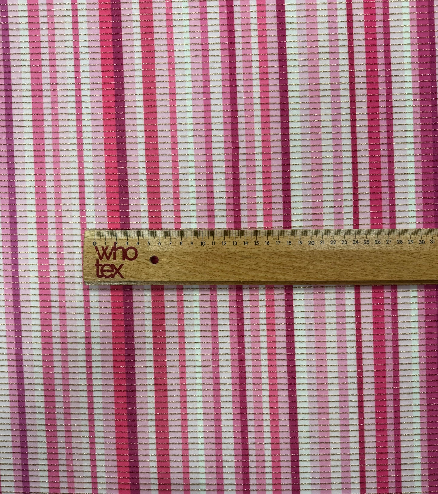 Shimmer Fabric Ottoman with Striped 4-Way Stretch by the Metre