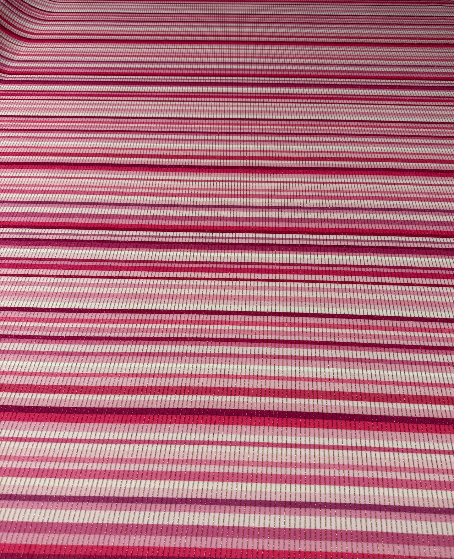 Shimmer Fabric Ottoman with Striped 4-Way Stretch by the Metre