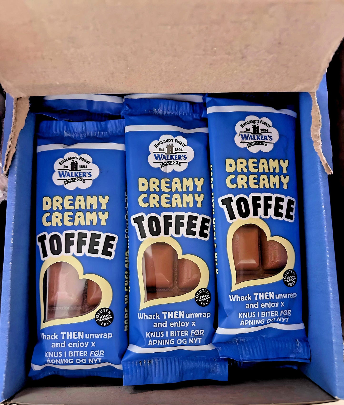 Creamy Toffee bars 50g Gluten Free.