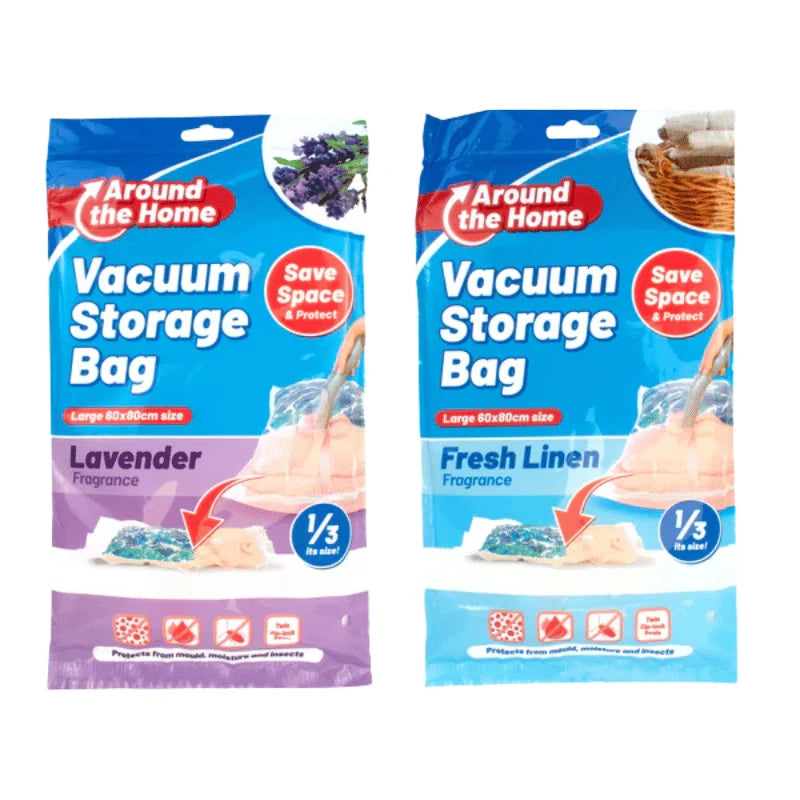 Space saving vacuum storage bag
