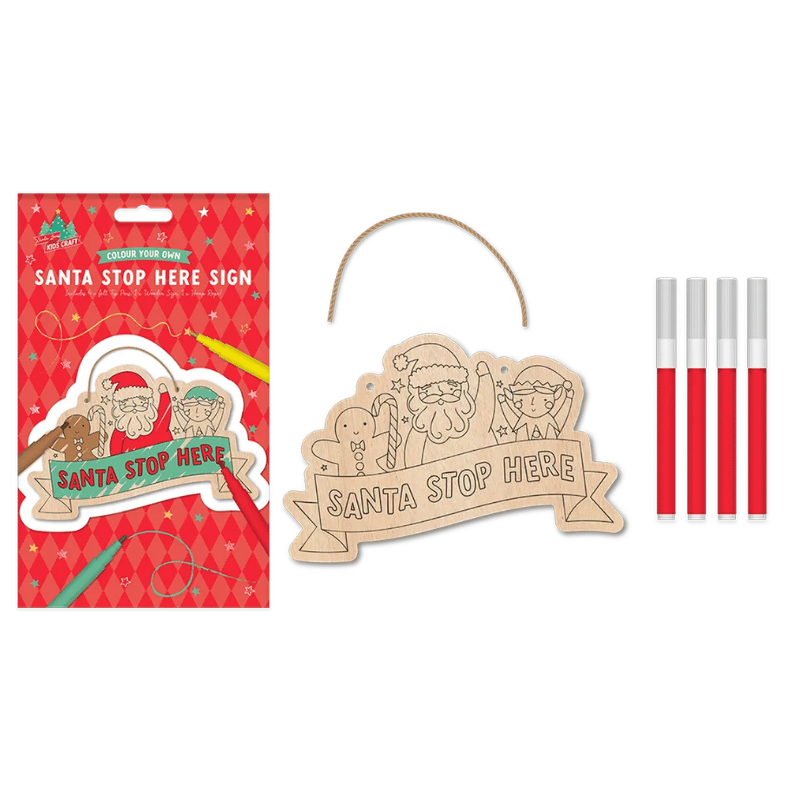 Create your own Santa stop here sign