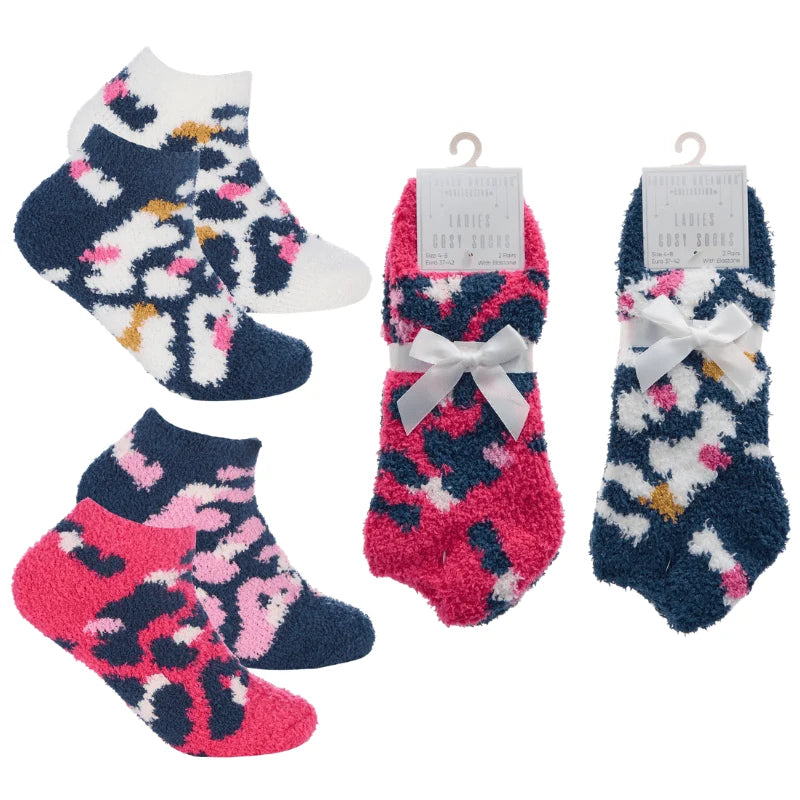Bright animal design cosy trainer socks