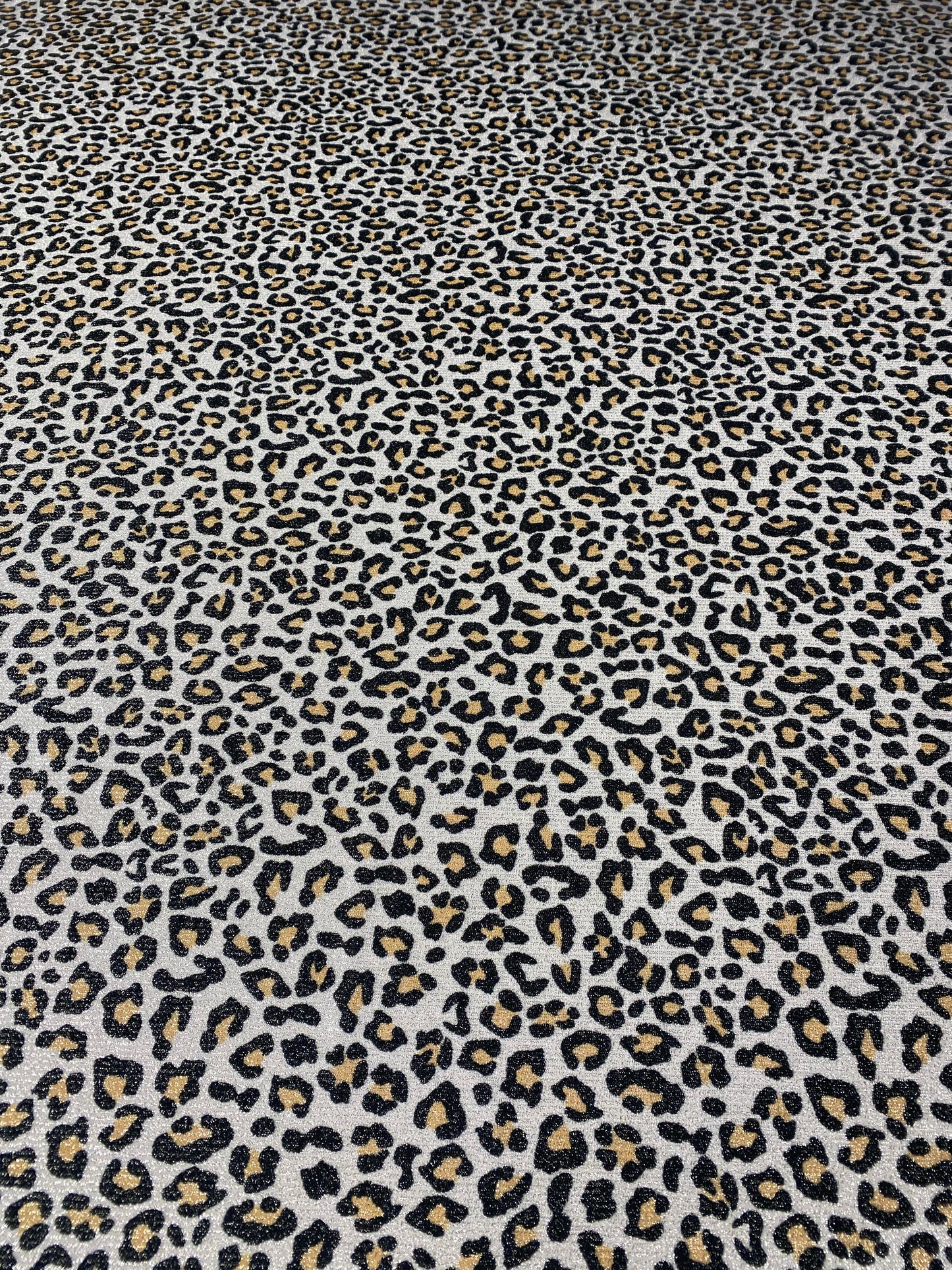 Little Leopard Pattern Stretch Lurex Fabric
