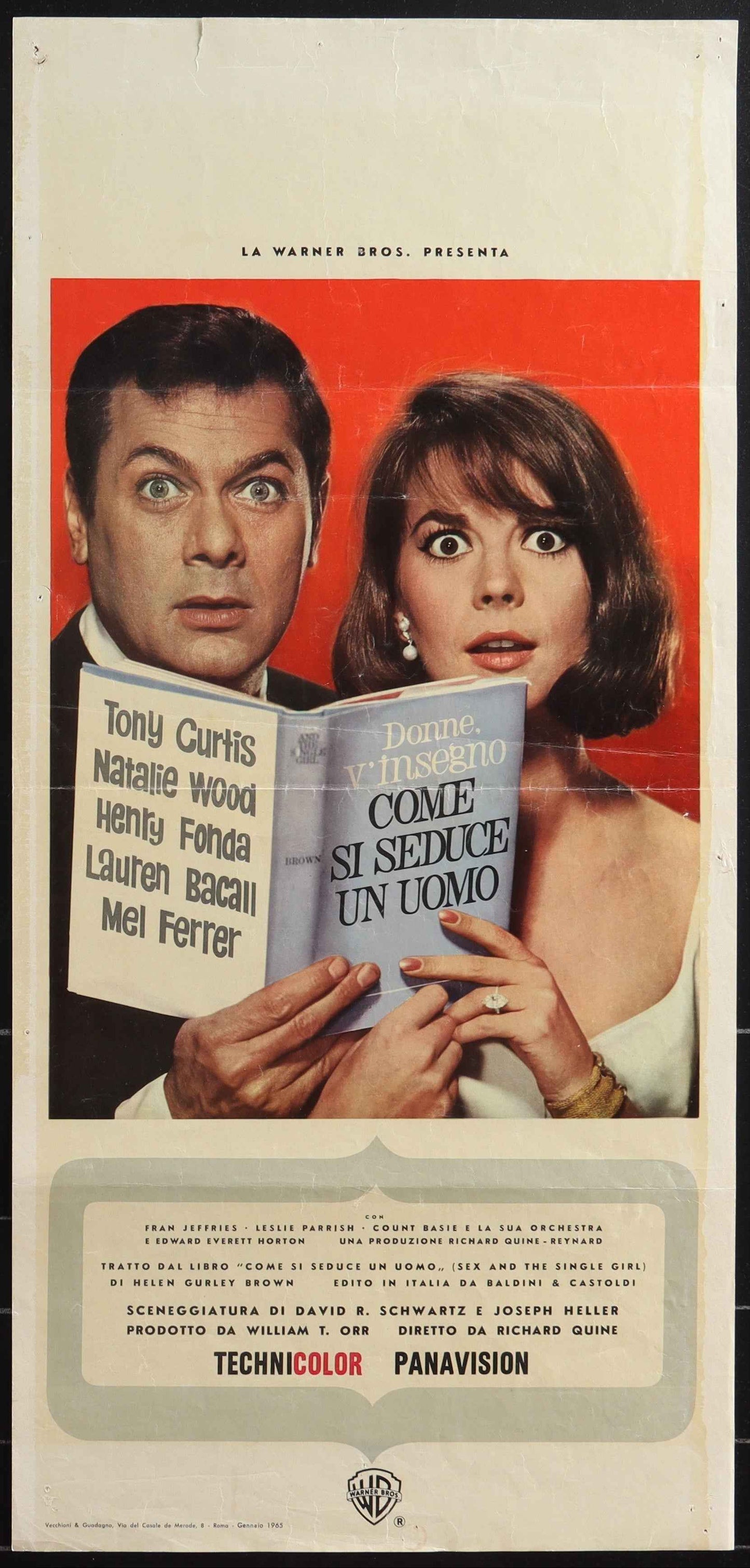 Sex And The Single Girl (1964) Original Italian Locandina Movie Poster