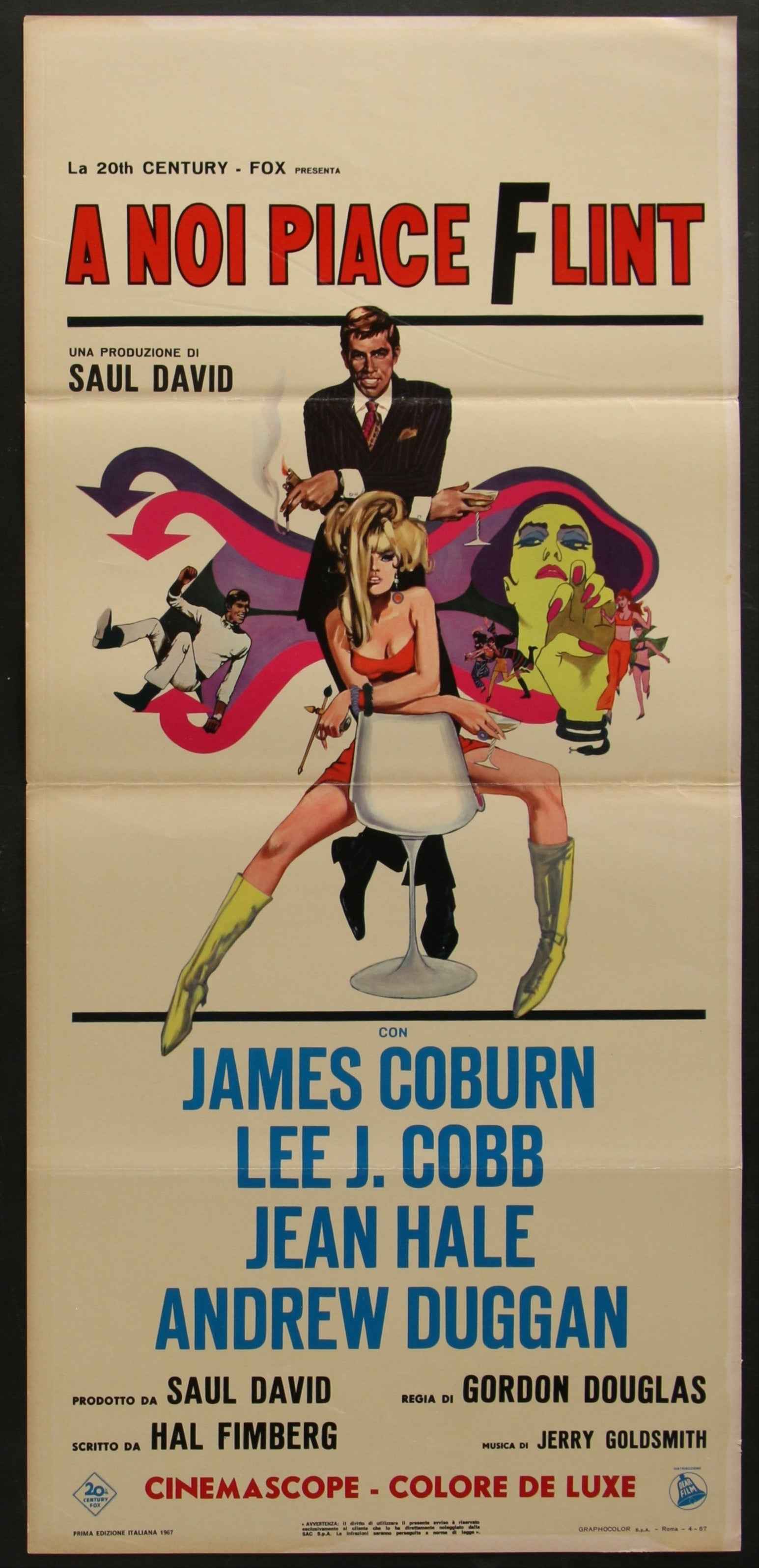 In Like Flint (1967) Original Italian Locandina Movie Poster