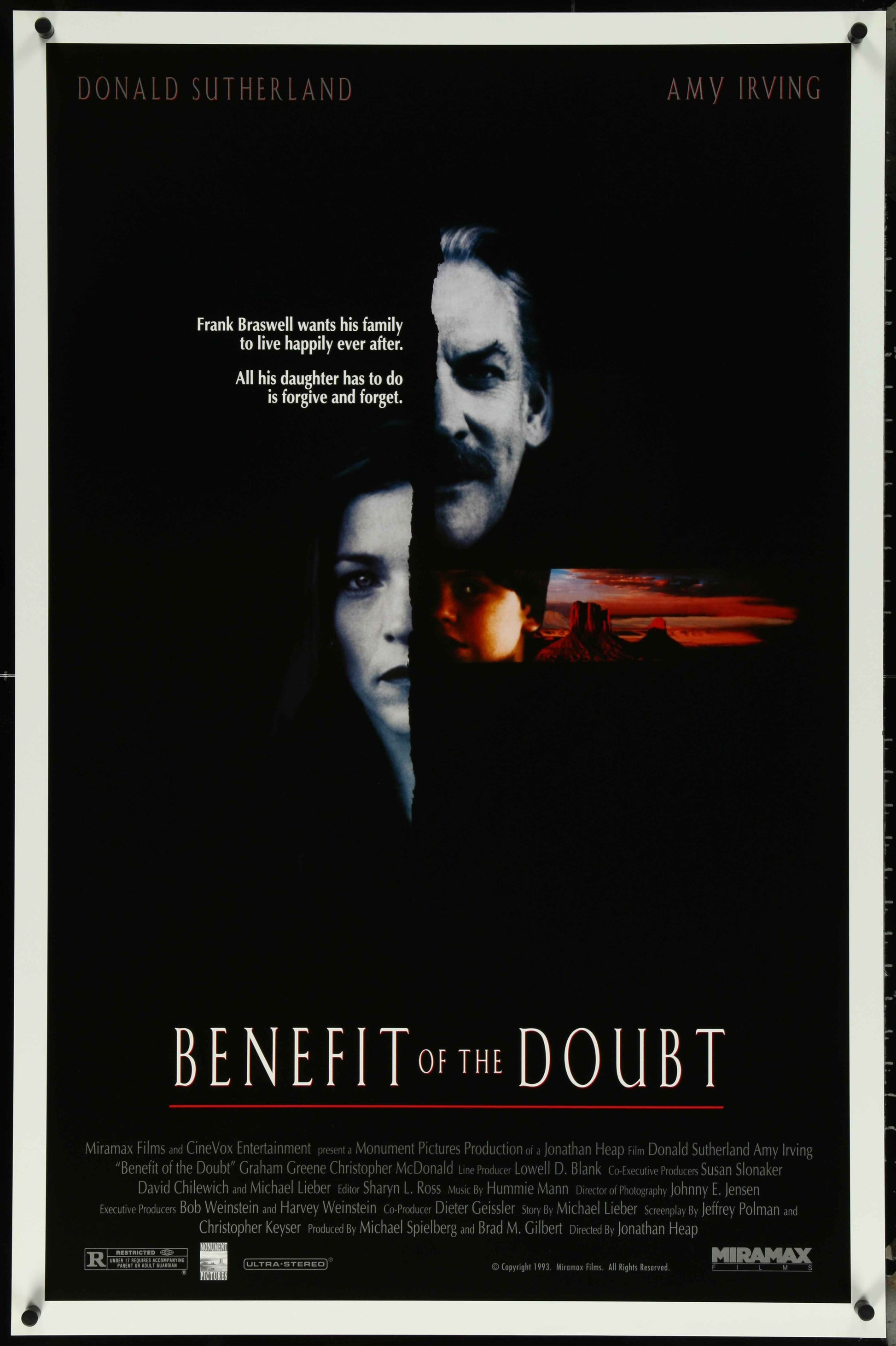 Benefit Of The Doubt (1993) Original US One Sheet Movie Poster