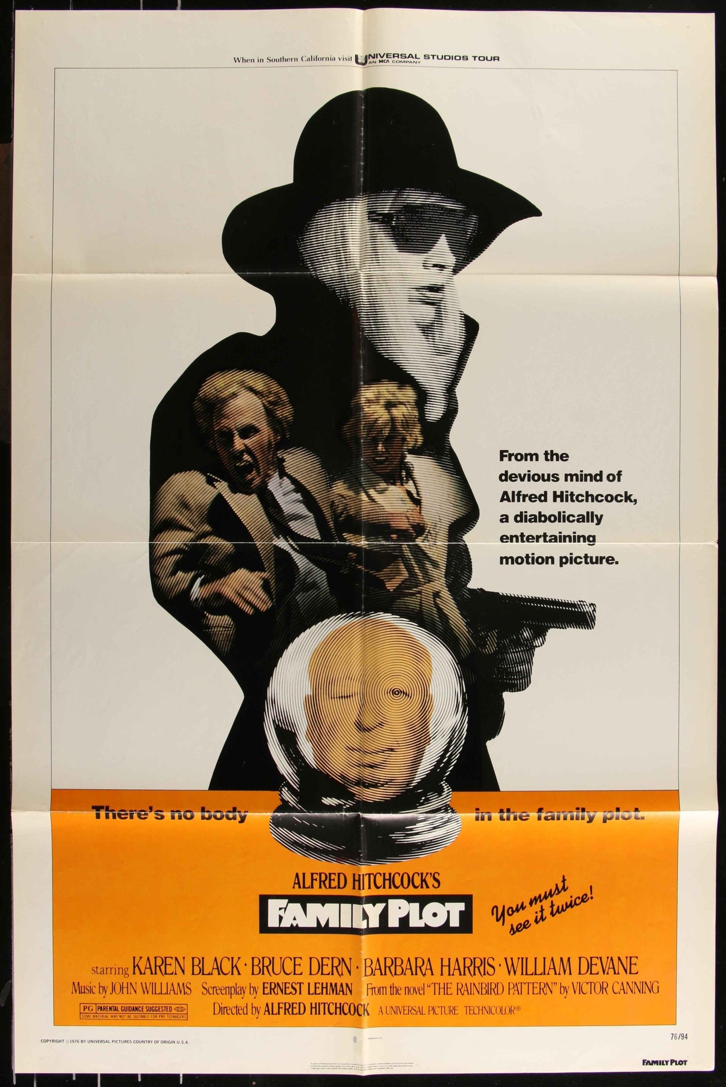 Family Plot (1976) Original US One Sheet Movie Poster