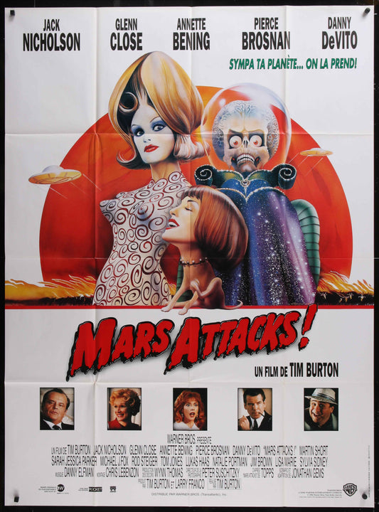 Mars Attacks! (1996) Original French One Panel Movie Poster
