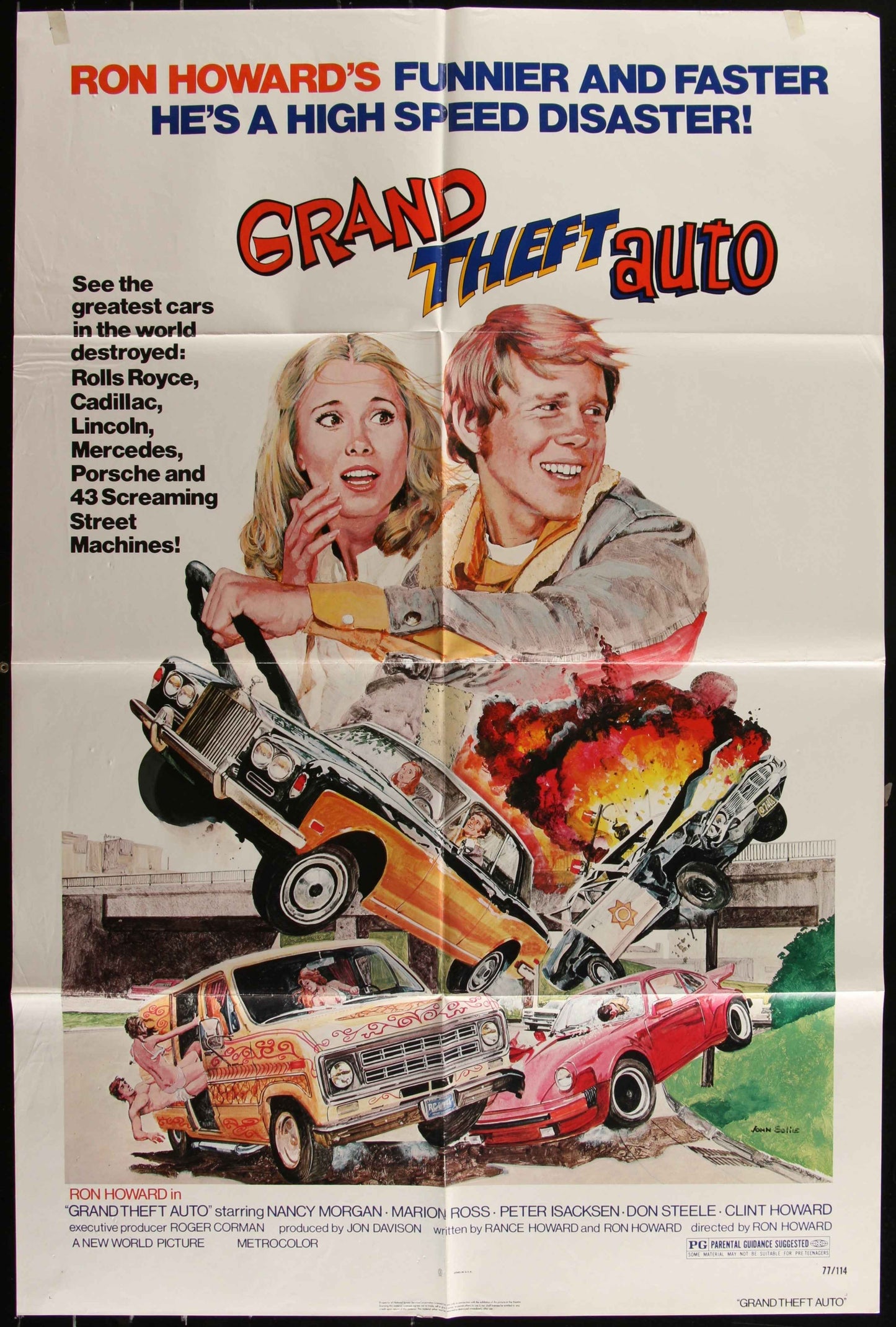 Grand Theft Auto (1977) Original US One Sheet Movie Poster