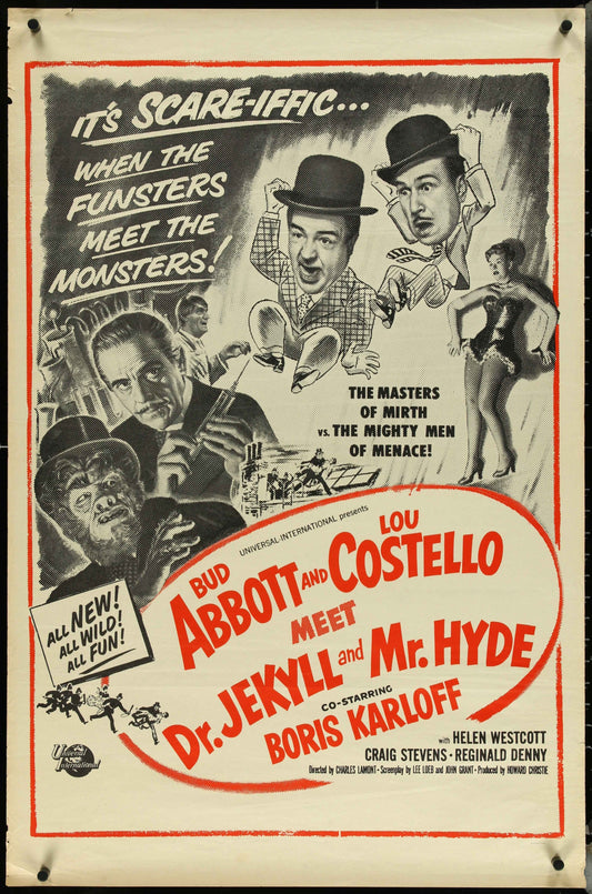 Abbott & Costello Meet Dr. Jekyll and Mr. Hyde (1960s Re-Release) Original US One Sheet Movie Poster