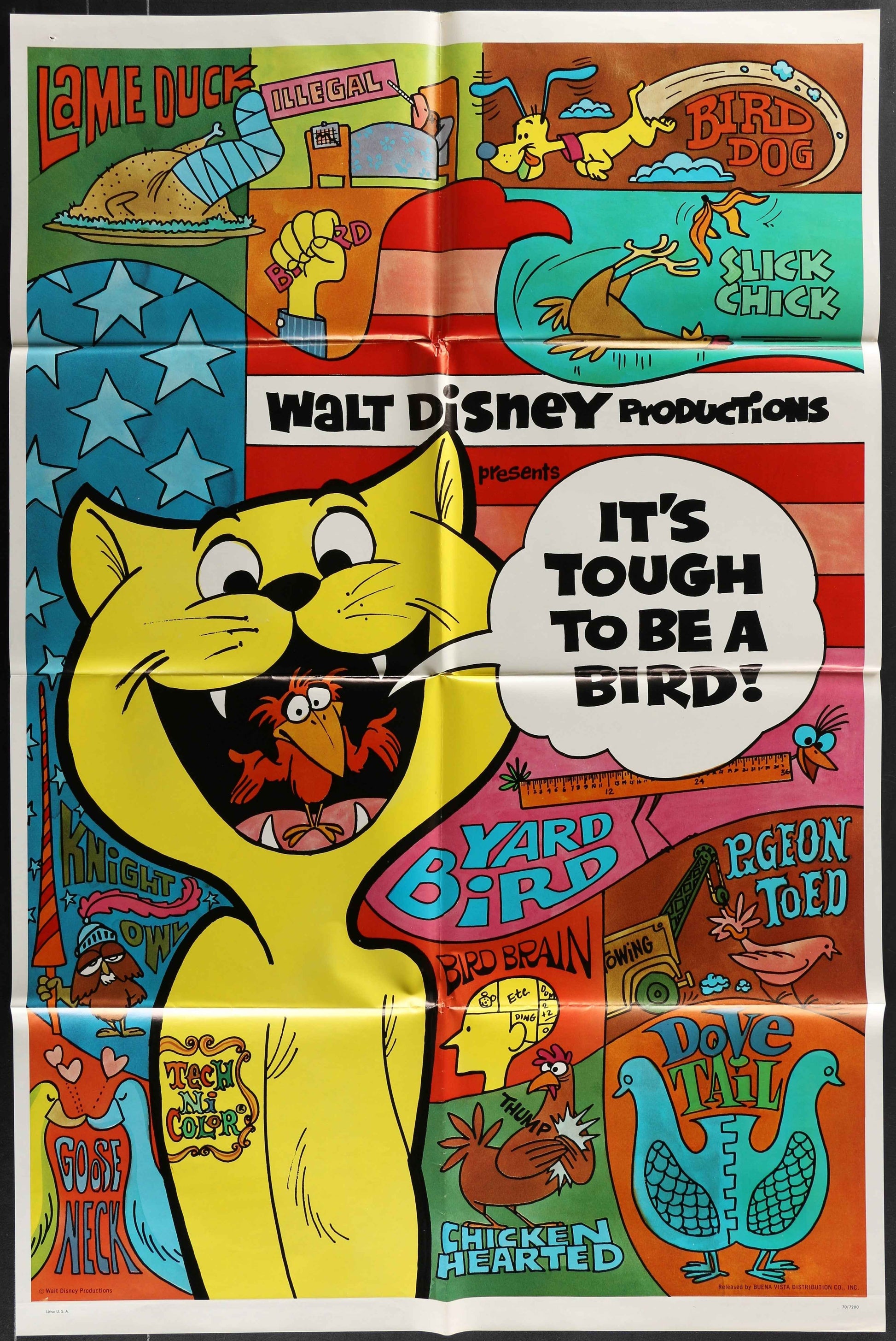 It's Tough To Be A Bird (1970) Original US One Sheet Movie Poster