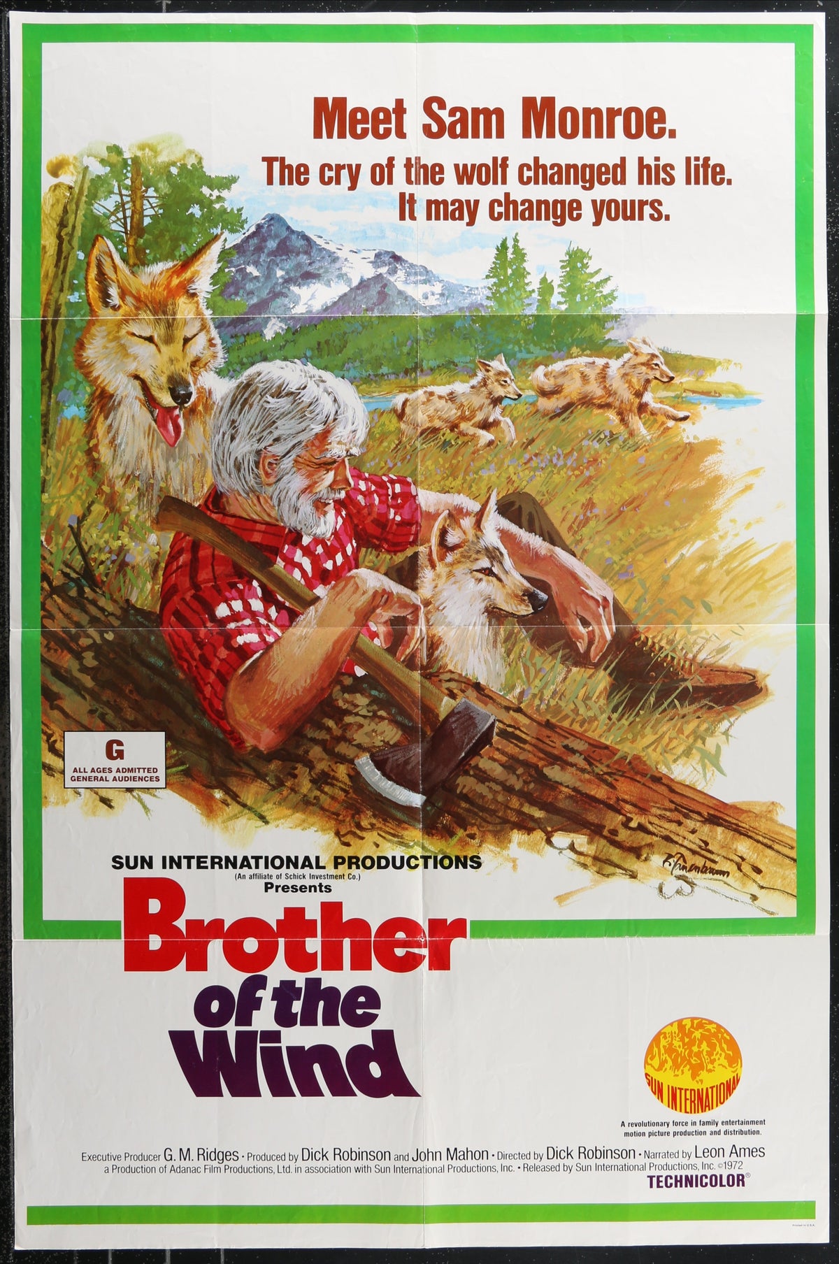 Brother Of The Wind (1972) Original US One Sheet Movie Poster
