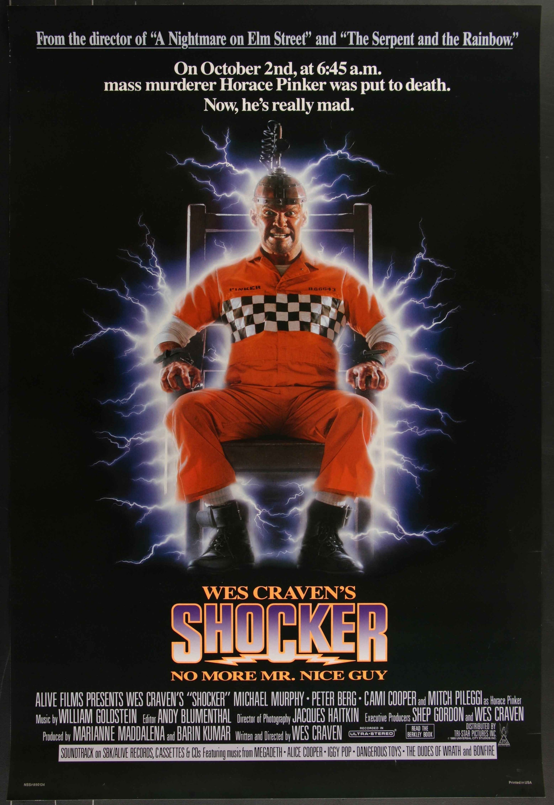 Shocker (1989) Original US One Sheet Movie Poster