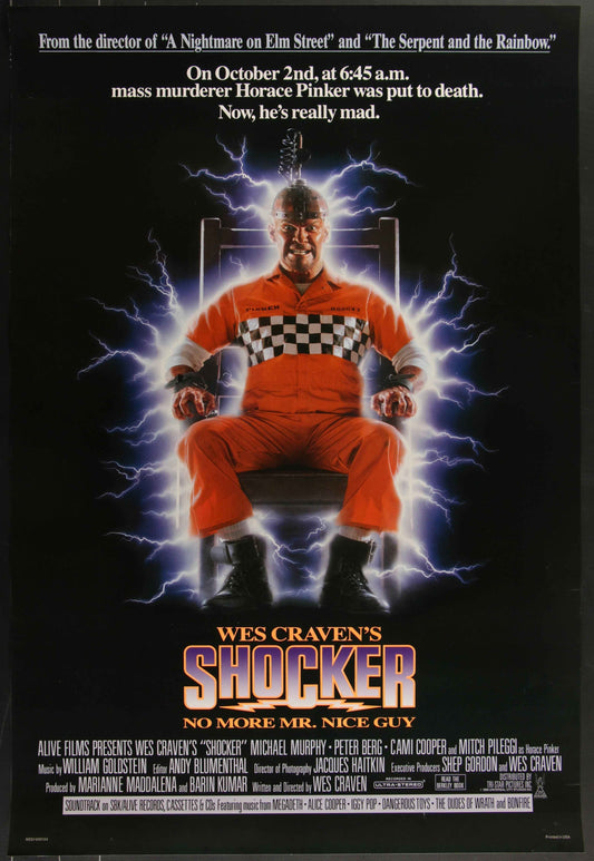 Shocker (1989) Original US One Sheet Movie Poster