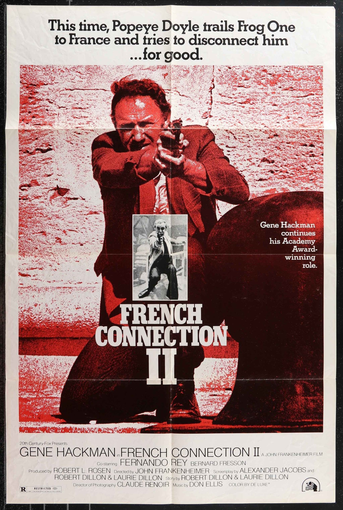 French Connection II (1975) Original US One Sheet Movie Poster