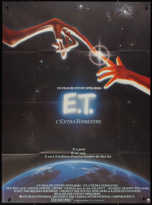 E.T. The Extra Terrestrial (1982) Original French Grande Movie Poster