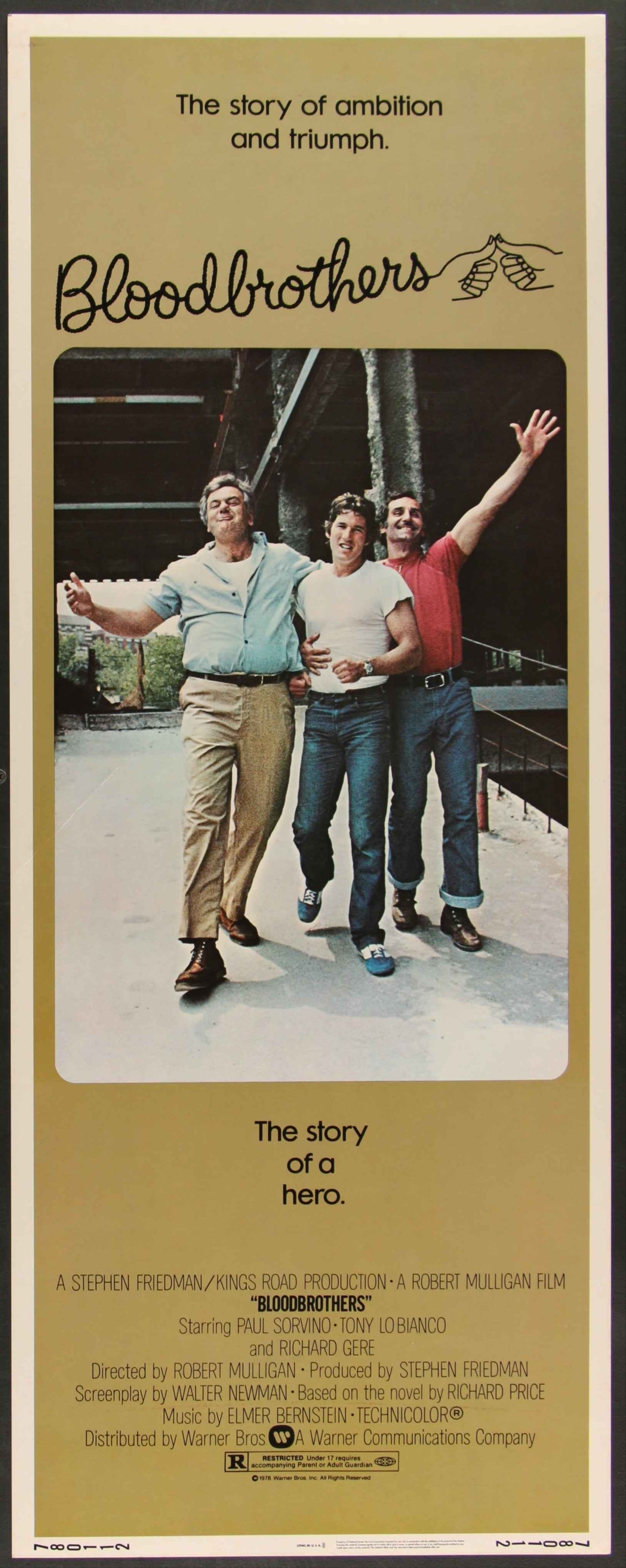 Bloodbrothers (1978) Original US Insert Movie Poster