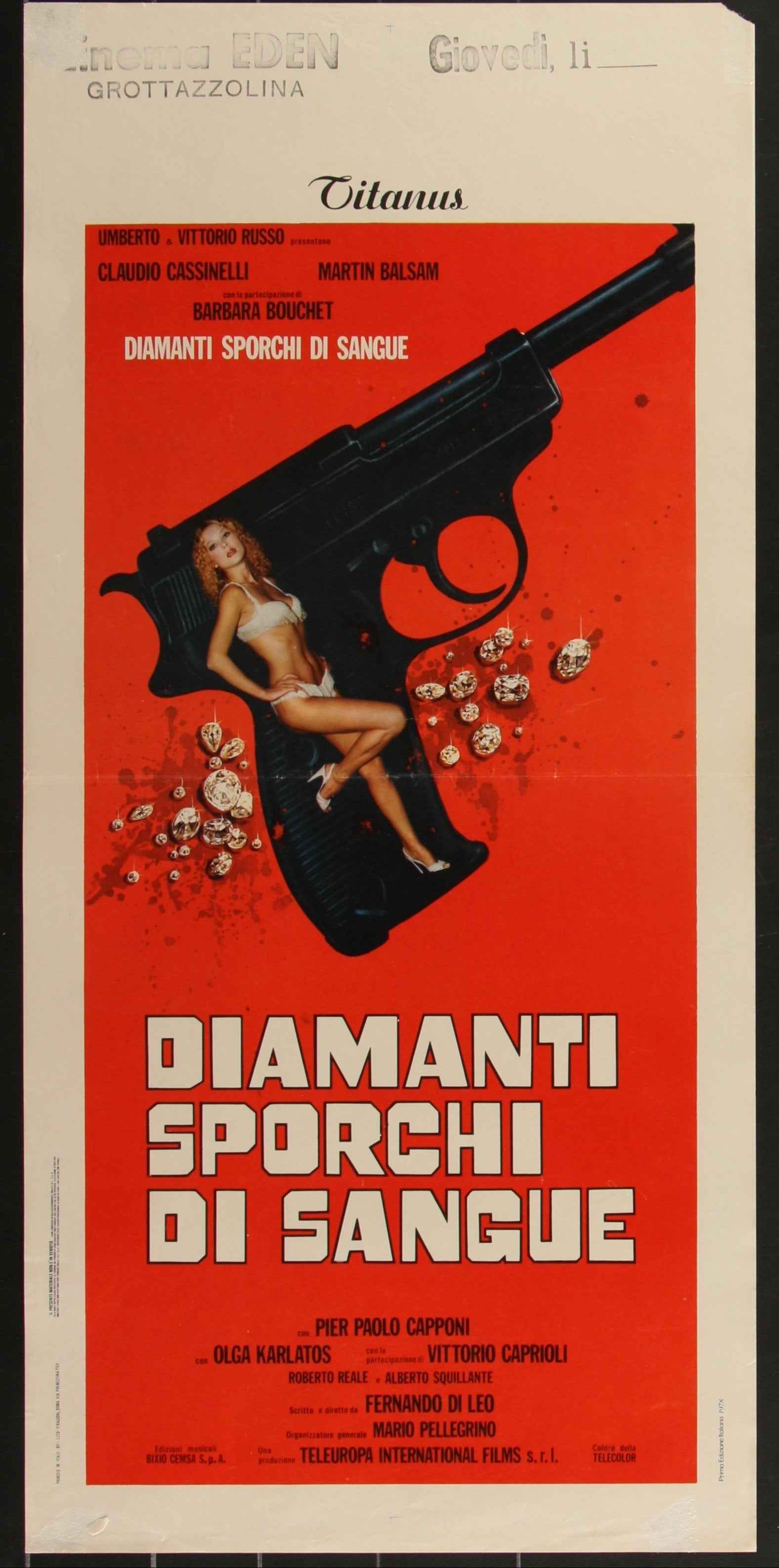 Blood And Diamonds (1977) Original Italian Locandina Movie Poster