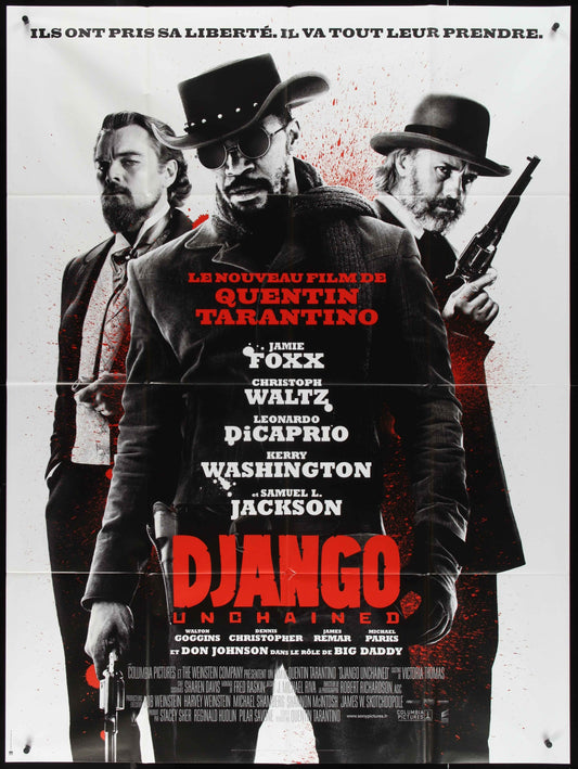 Django Unchained (2012) Original French "Grande" One Panel Movie Poster