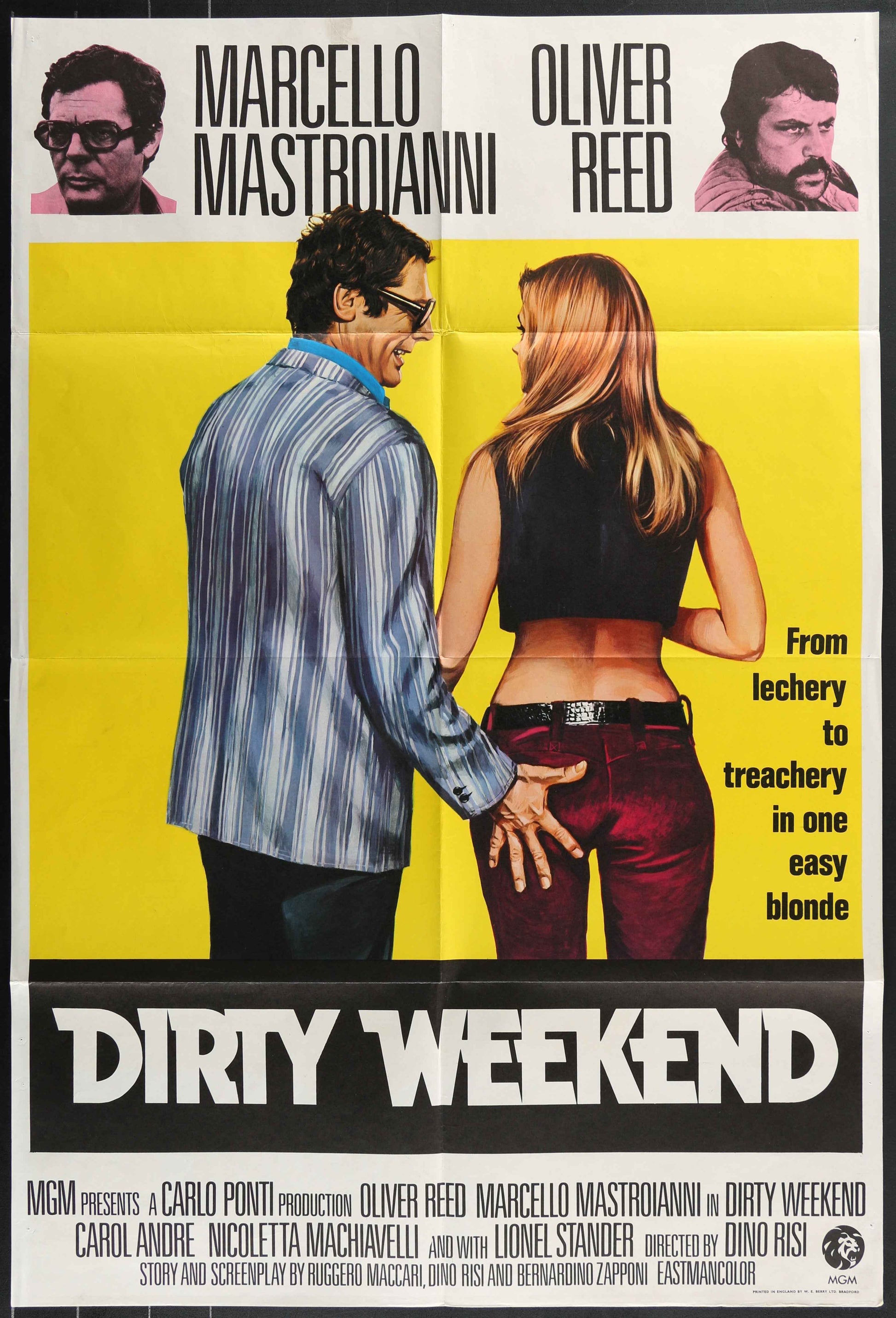 Dirty Weekend (1973) Original British One Sheet Movie Poster